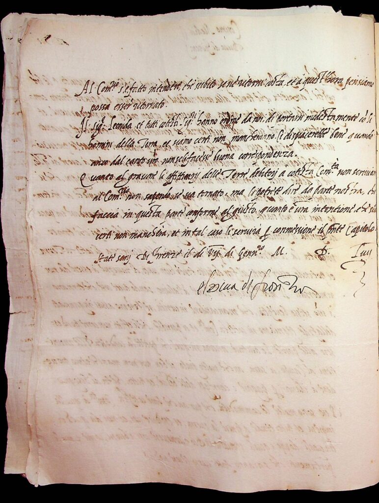 lettera seconda parte Firenze, 7 gennaio 1554