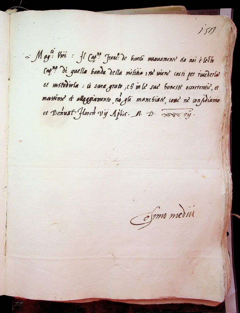 lettere Firenze, 7 aprile 1537